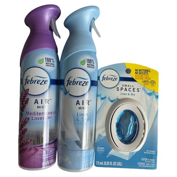 Lot 3 Febreeze Air Mist Spray/Small Spaces - Picture 2 of 4